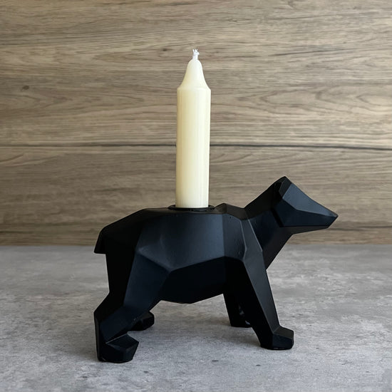 Cabin Bear Candle Holder