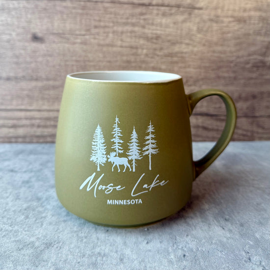 Olive Moose Lake Barrel Mug