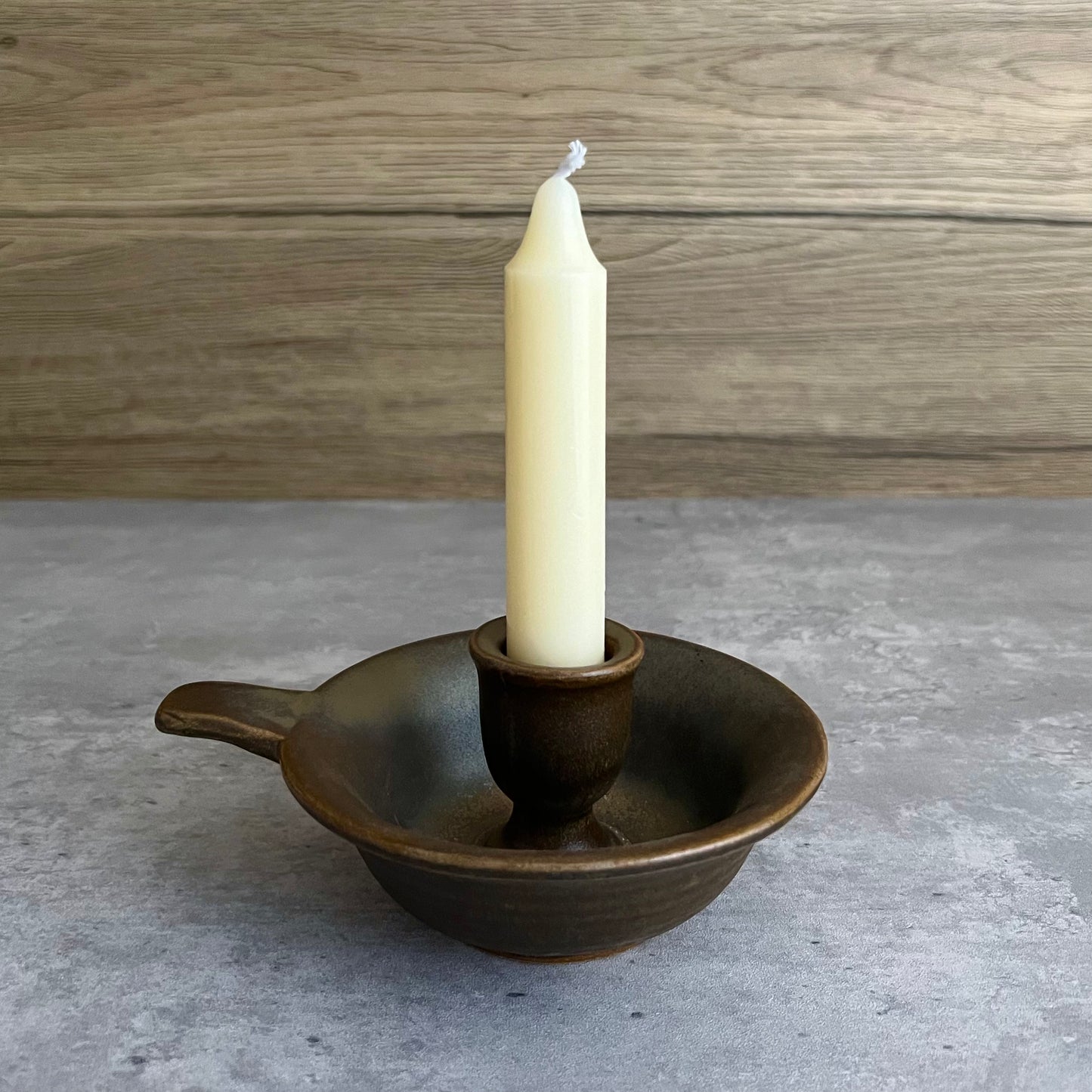 Stoneware Taper Candle Holder