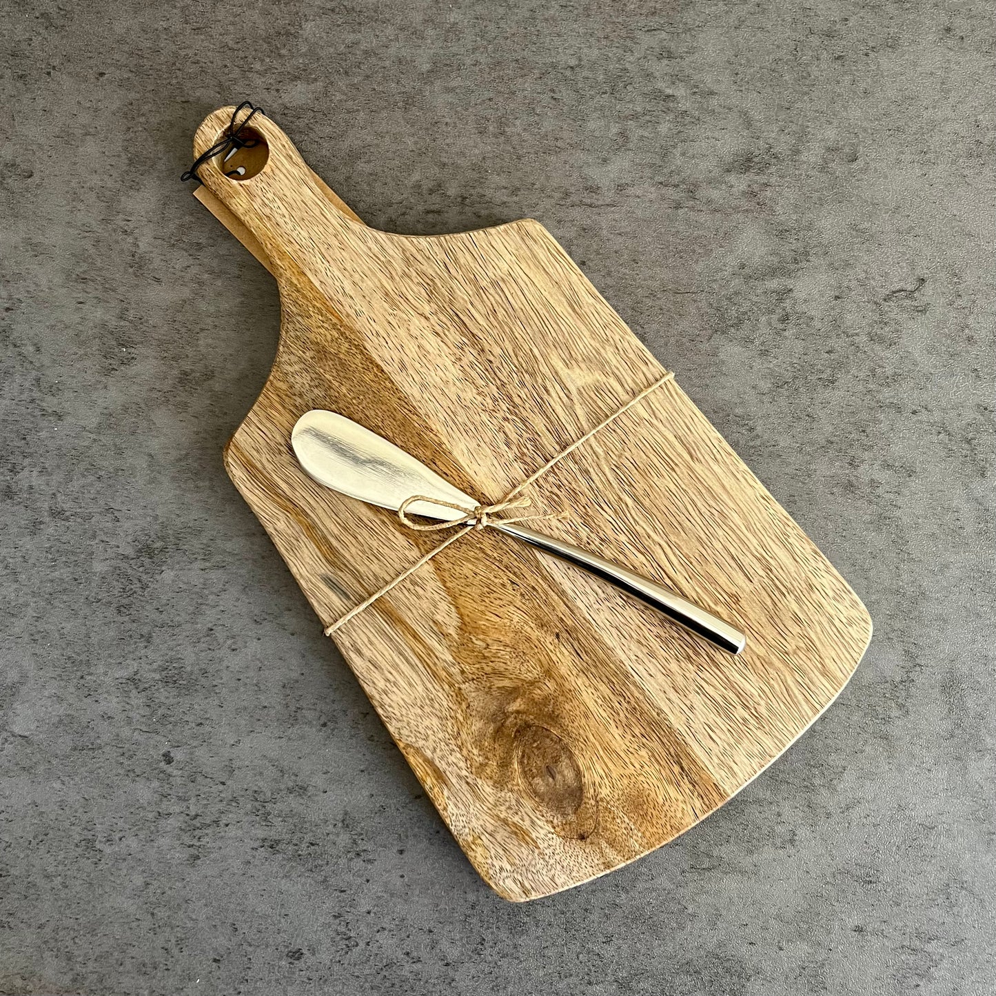 Mango Wood Cheese Board with Knife