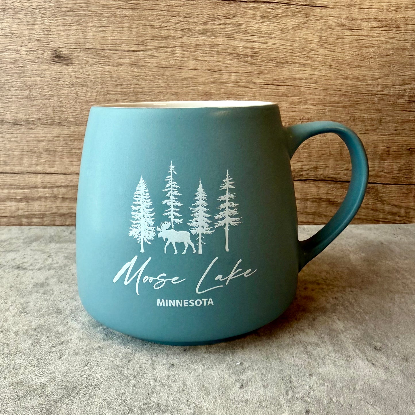 Blue Moose Lake Barrel Mug