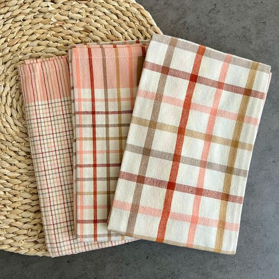 Pink Checked Tea Towels