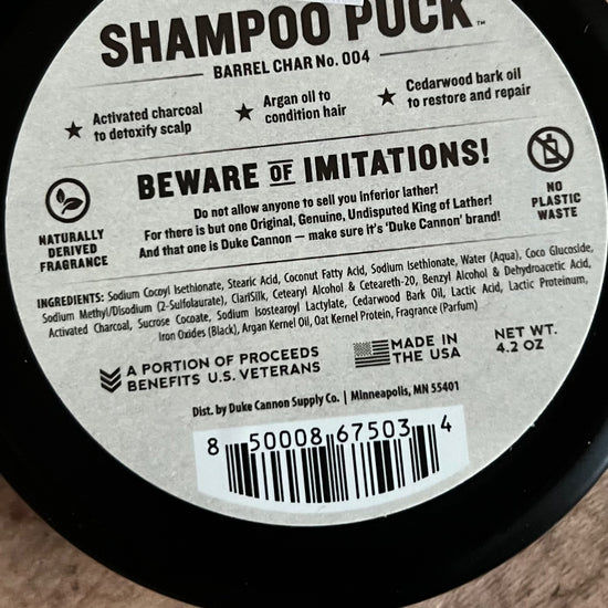 Duke Cannon Shampoo Puck