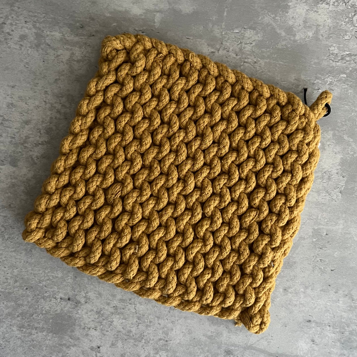 Mustard Yellow Crochet Trivet 